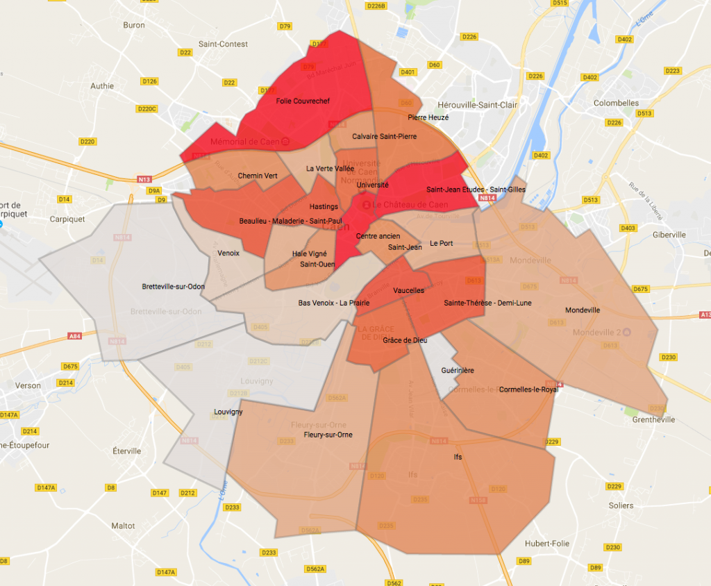 L'activité locative à Caen en 2016