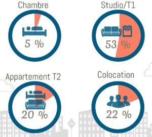 Les types de logements étudiants les plus demandés en Occitanie en 2020